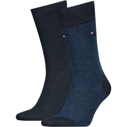 Tommy Hilfiger heren klassieke sokken 2-pack - Dark Navy - 43-46