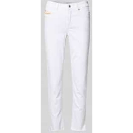 slim fit jeans met rafelzoom model 'PIPER SHORT'