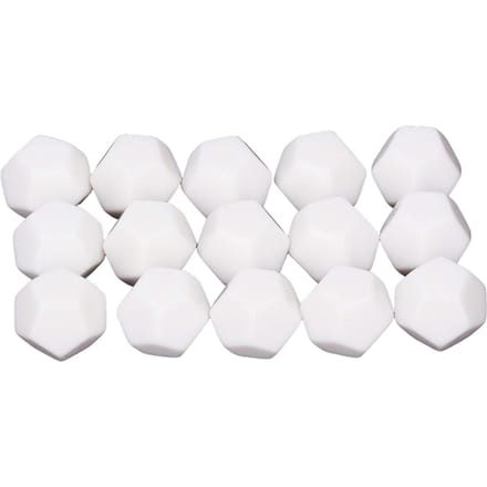 30 STUKS 12-zijdige blanco dobbelstenen Plastic beschrijfbaar Onderwijs dobbelstenen kubussen Veelzijdige dobbelstenen kit voor white