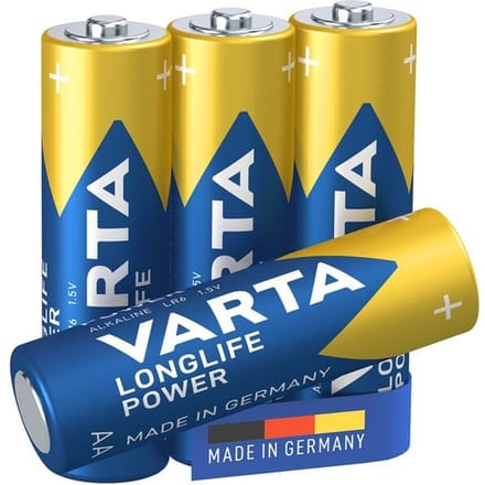 VARTA batterijen Longlife Power, spanning 1,5 V, bijzonder lange levensduur, Mignon AA, 4 stuks