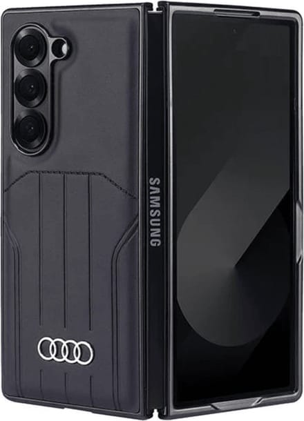 Audi Synthetic Leather MagSafe Back Case - Geschikt voor Samsung Galaxy Z Fold 6 - Zwart