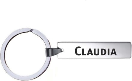 Sleutelhanger Met Naam - Claudia - RVS
