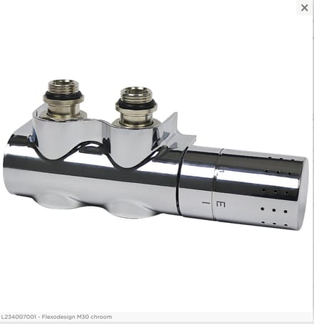 Comap Flexodesign H-blok set met insert 1/2" chroom.