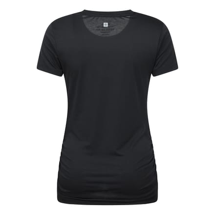 Mountain Warehouse Dames Actieve Ruched Longline T-Shirt (Zwart)