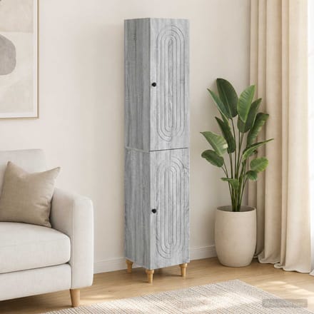 vidaXL - Kast - Set - 2 - st - Grijs - Sonoma - Bewerkt - hout