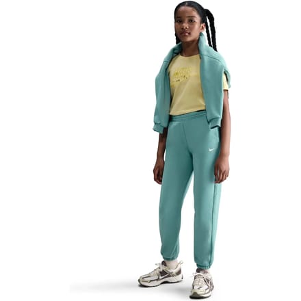 Nike g nsw trend flc cf pant in de kleur groen.