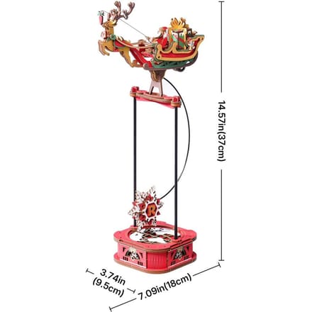 Robotime Santa on Sleigh - ROKR Gravity Swing - MCD05 - Bouwpakket - Knutselen - Kerst