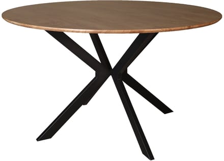 Eettafel rond Ronsi bruin 130cm ronde tafel MDF eetkamertafel