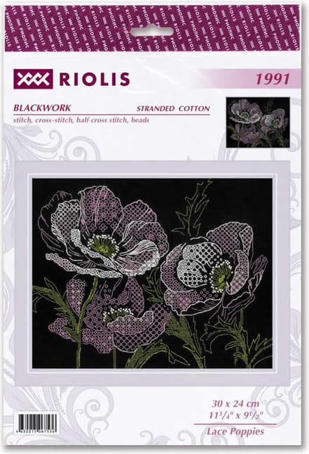 Riolis borduurpakket Lace Poppies 1991