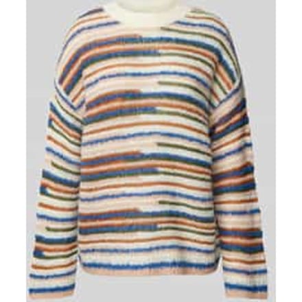Gebreide pullover met extra brede schouders