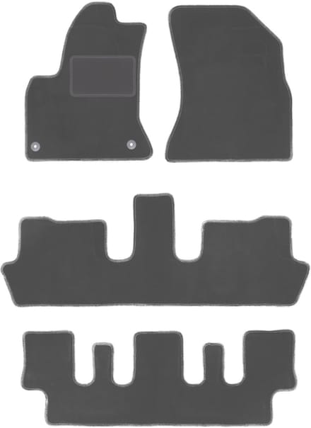 Grafiet automatten voor: Citroen C4 Picasso I 7 zitplaatsen (2006-2013)