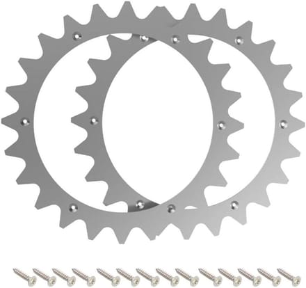 Antislip Spikes - Robotmaaier Grip - Verbeterde Tractie - Stalen Constructie - 257 x 2.5 mm - Zilver