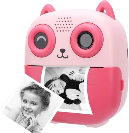 Kinder Camera - Directe Print Camera - Herinneringen Vastleggen - Inclusief Printpapier - 48MP - Roze