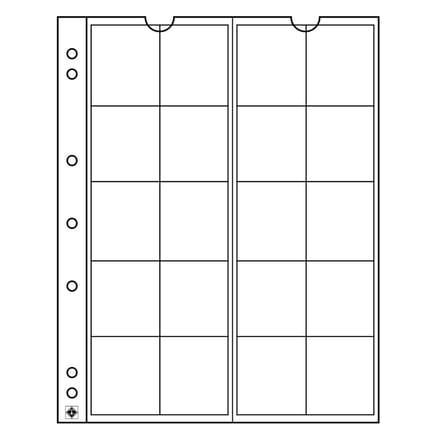 Leuchtturm - Numis - Bladen (4 rings) voor munten - 5 stuks - NUMIS 34