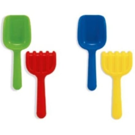 Schep en hark set 2 delig 18cm assorti