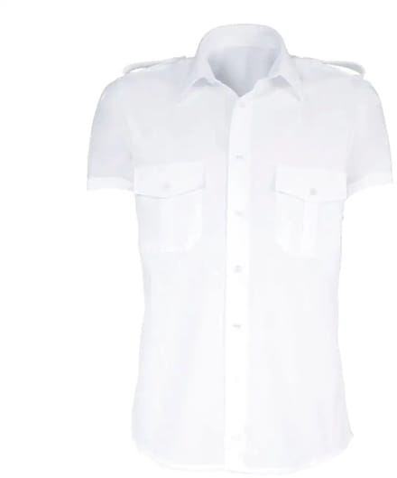 Giovanni Capraro 8-1 Heren Pilot Shirt wit overhemd | Maat 44 | Korte mouw