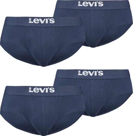 BOXERS 4-pack Levi's effen basis herenslips, gemaakt van biologisch katoen