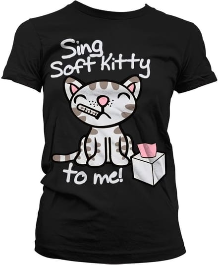 The Big Bang Theory Dames Tshirt -L- Sing Soft Kitty To Me Zwart