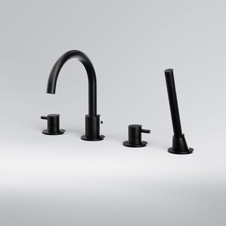 Steinberg 100 - Badrand combinatie, 4-gats installatie, mat zwart 100 2400 S
