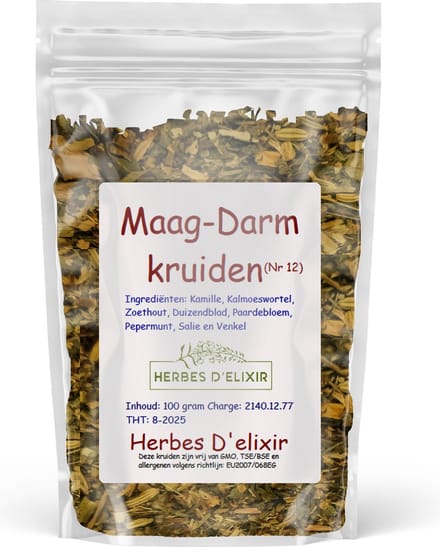 Herbes D'elixir Maag en Darm Kruiden - Kruidenthee - Losse Thee - 100 Gram