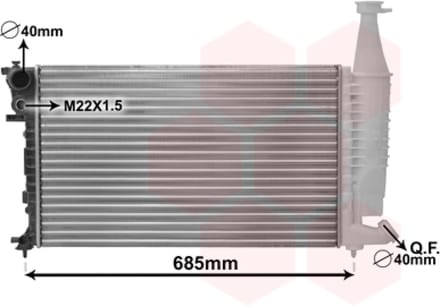 Van Wezel - RADIATOR VOOR CITROEN BERLINGO 1996-2002 0000133008