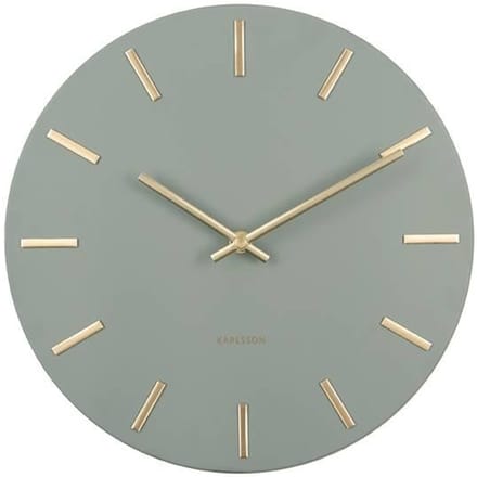 Karlsson Wandklok Charm - Jungle Groen/Goud - Ø30cm - Wandklok Scandinavisch