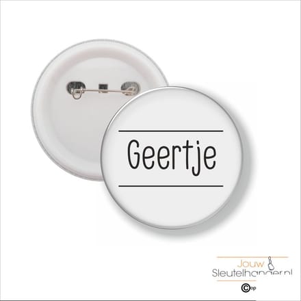 Button Met Speld 58 MM - Geertje