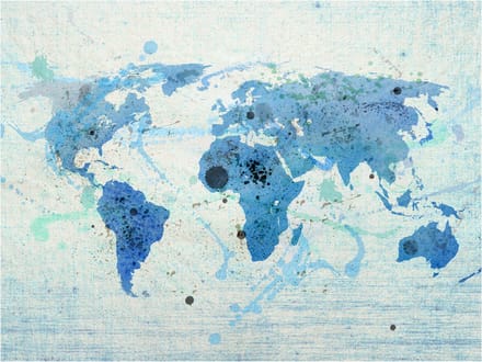 Fotobehang - Cruising and sailing -  The World map.