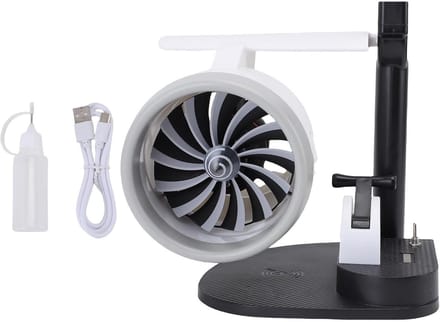 Desktop Ventilator - Luchtbevochtiger Oplader - Bureau Comfort - 3-in-1 Functie - 20x21x21 cm - Rood