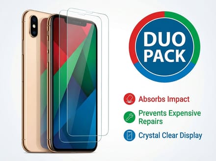 Premium Screenprotector iPhone XS Max – 2 Stuks Duo Pack – Beschermglas, 9H Gehard Glas, Anti-shock, Krasbestendig, Case-Friendly