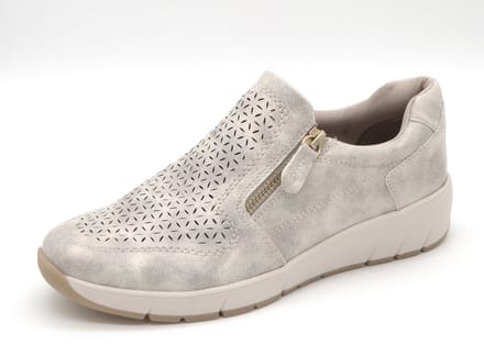 Jana Dames Instapper - 24765-499 Beige Metallic - Wijdte H - Maat 38