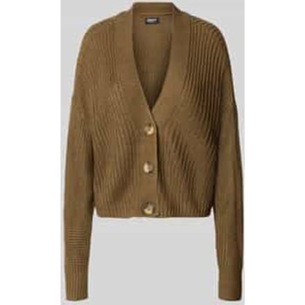 boxy fit gebreid jack met v-hals model 'CAROL'