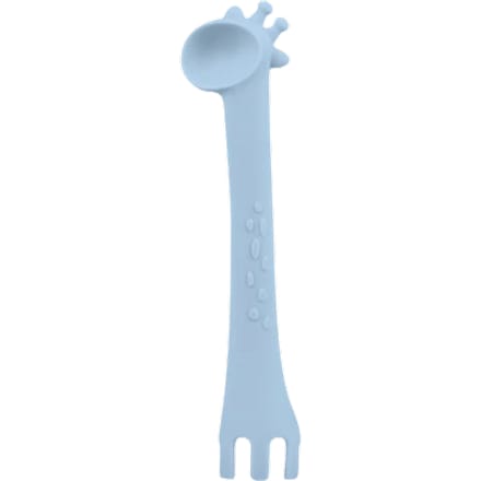 Kikka Boo Silicone Giraffe Spoon With Fork – Blauw