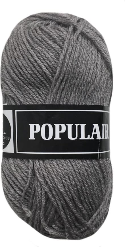 Beijer BV Populair acryl garen - midden grijs (54) - naald 3,5 a 4 - 1 bol