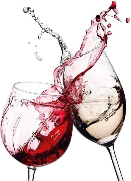 Fotobehang - Wine Glasses 192x260cm - Vliesbehang