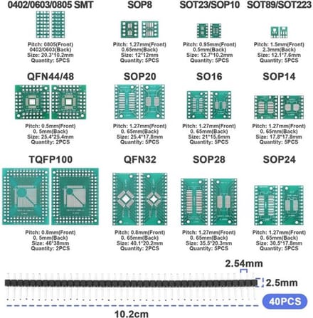 Store_8 - Adapter Boards - 51 Stuks - Veelzijdige Set - Groen