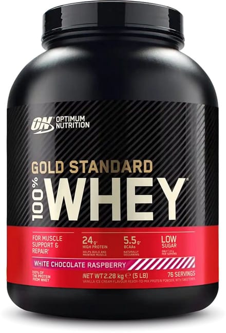 Optimum Nutrition Gold Standard 100% Whey Protein - White Chocolate Raspberry - Proteine Poeder - Eiwitshake - 2270 gram (71 servings)