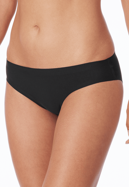 Schiesser Slip naadloos - Invisible Cotton Dames Onderbroek - zwart