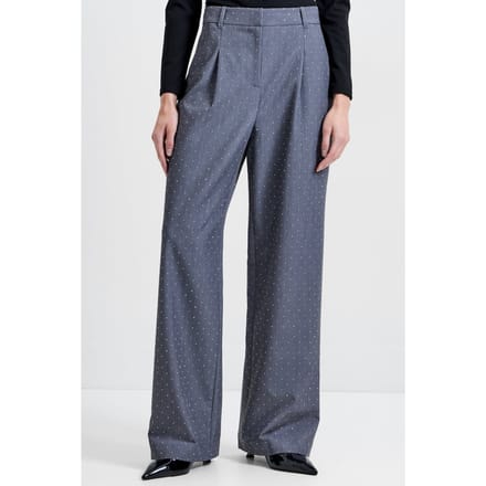 French Connection Sherry Hotfix Trouser Grey Silver Taglia: 8 | Pantaloni da completo Outlet | Donna | Grigio