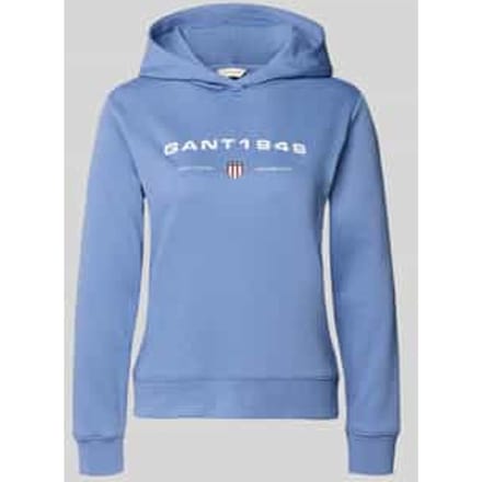 Regular fit hoodie met labelprint