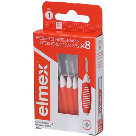 Elmex Set Interdentale Borsteltjes Iso 1 0,7 mm 8 Tandenborstel