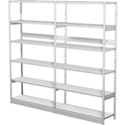 Startset PROGRESS 500 T, basis- en aanbouwelement, B 1950 × D 340 × H 1900 mm, lichtgrijs RAL 7035