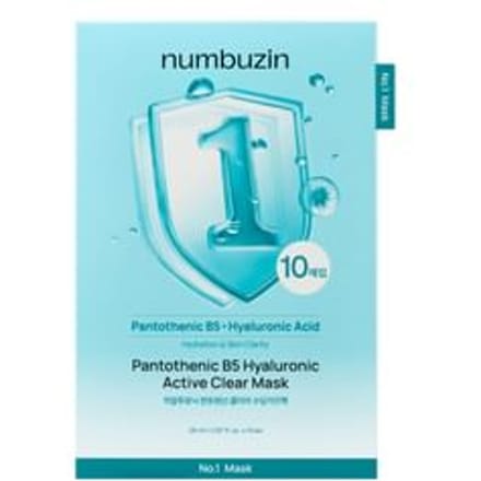 numbuzin - No.1 Pantothenic B5 Hyaluronic Active Clear Mask Set 10 sheets 26ml x 10 sheets