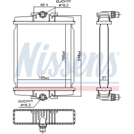 Radiator, motorkoeling NISSENS 606863
