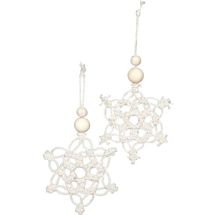 Creative mini kit Kerststerren Macramé - hoogte 10 cm