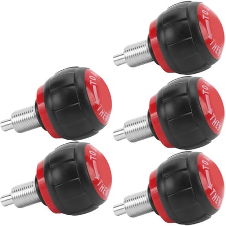 5 STUKS Trekpen Veerknop IJzer Plastic Universeel Hometrainer Verstelknop Vervangingsonderdelen rood zwarte kleur