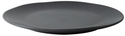 Velvet bord plat Ø20,5cm mat zwart 4st