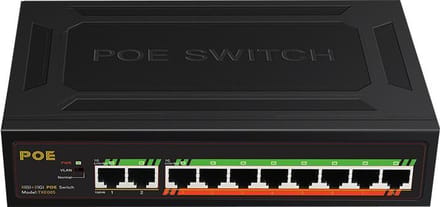 SBVR Netwerk Switch - 10 poorten - PoE Switch - RJ45 Internet Splitter - 1 Gbps