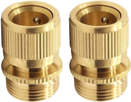 2 Stuks Messing Quick Fittingen 3/4 Inch voor Tuinirrigatie en Autowasaccessoires