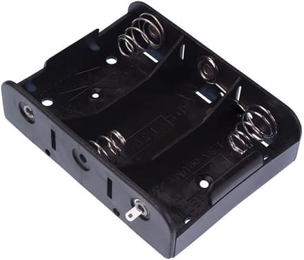 Batterij Houder - 3x C Cellen - Elektronica Projecten - Soldeer Lug Terminals - 62 x 85 x 24 mm